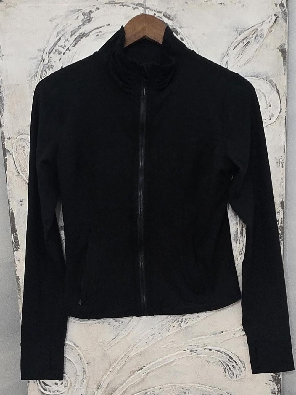 90 Degree By Reflex Women's Black Bomber Jacket With Stand Collar